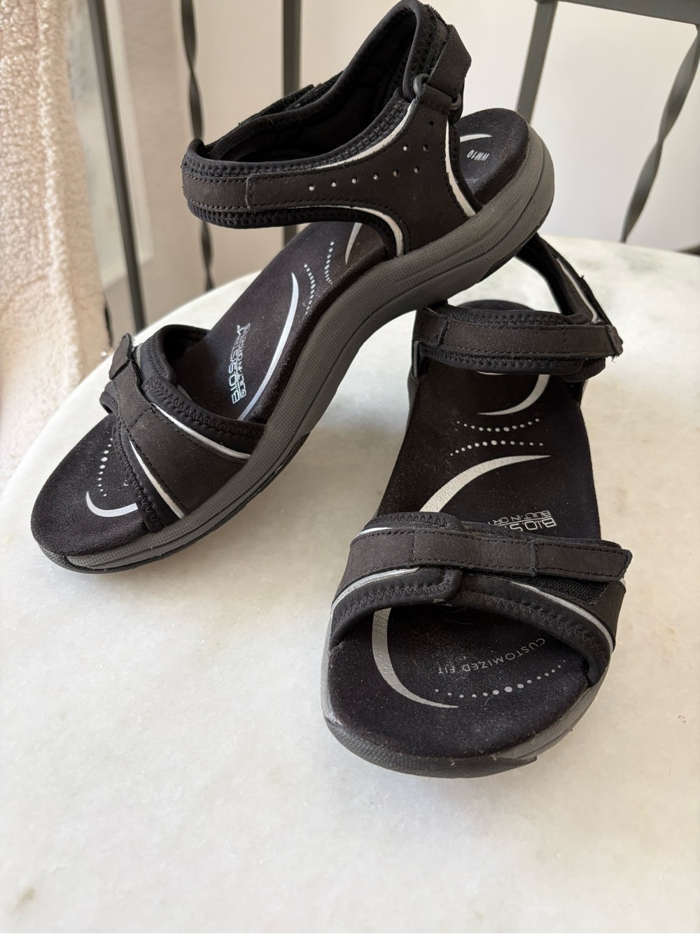 Abeo Black Everyday Adjustable Comfort Sandals Woman’s 10M